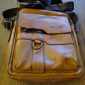 WEIXIER Tan Crossbody Bag for Women - Casual Faux Leather Shoulder Bag